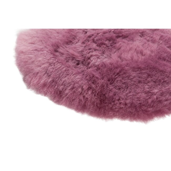 PuurLoom Kleed - 100x65cm - Donkerroze Kort - Schapenvacht