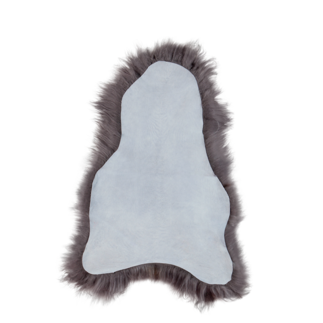 PuurLoom Kleed - 100x65cm - Donkergrijs - Schapenvacht IJslands