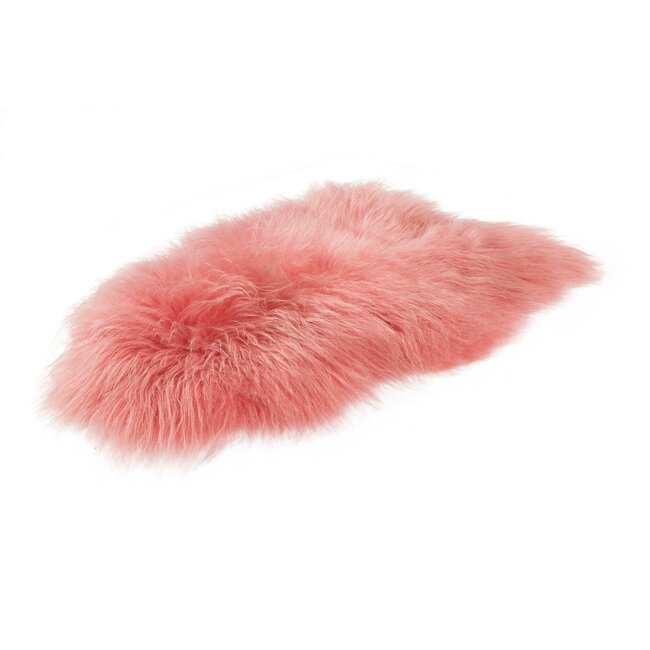 PuurLoom Kleed - 100x65cm - Roze/Oranje - Schapenvacht