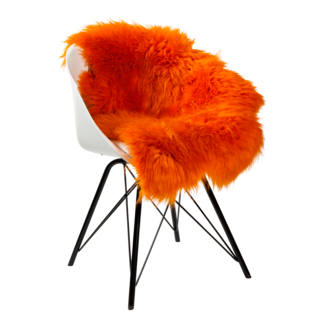 PuurLoom Kleed - 100x65cm - Oranje - Schapenvacht