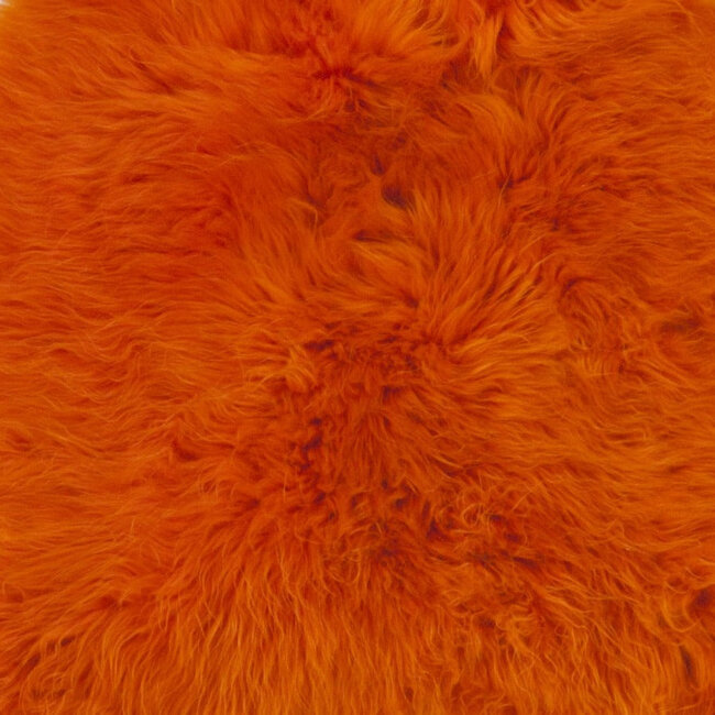 PuurLoom Kleed - 100x65cm - Oranje - Schapenvacht