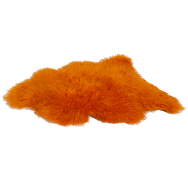 PuurLoom Kleed - 100x65cm - Oranje - Schapenvacht