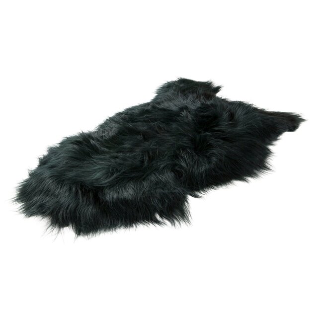 PuurLoom Kleed - 100x65cm - Donkergroen - Schapenvacht