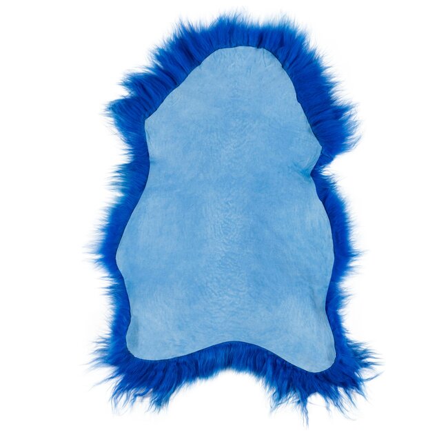 PuurLoom Kleed - 100x65cm - Blauw - Schapenvacht