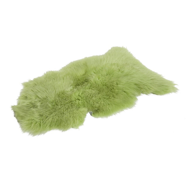 PuurLoom Kleed - 100x65cm - Appelgroen - Schapenvacht