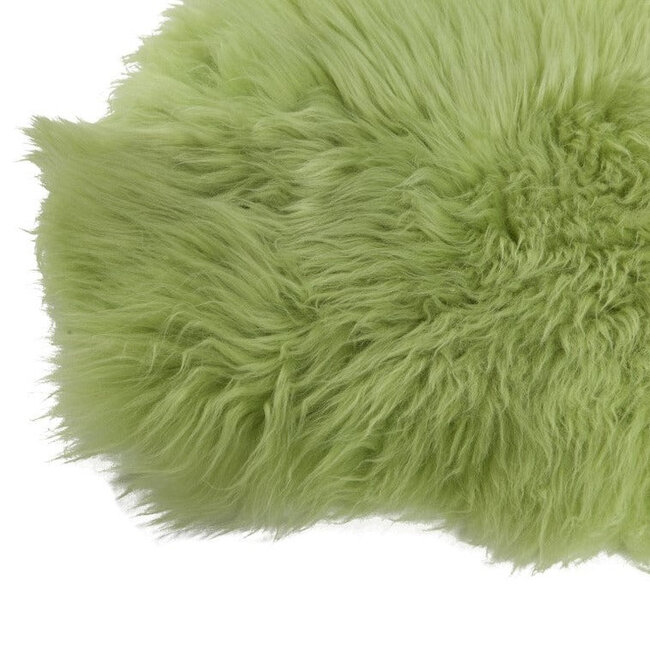 PuurLoom Kleed - 100x65cm - Appelgroen - Schapenvacht
