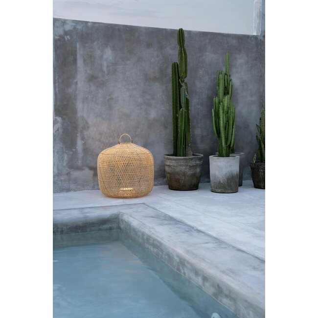 De Batu Bolong Hanglamp - ø60x55cm - Naturel - Rotan