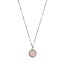 Ketting Rozenkwarts Edelsteen Zilverkleurig