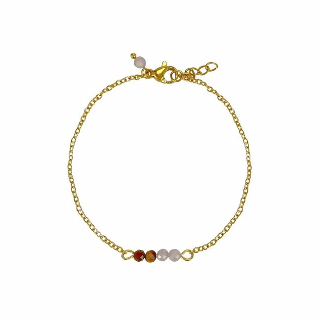 Armband Tijgeroog Kunziet Edelsteen Goudkleurig