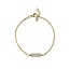 Armband Rozenkwarts Hematiet Goudkleurig