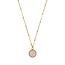 Ketting Rozenkwarts Hanger Stainless Steel Goud