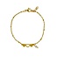 Armband Rozenkwarts Hartjes Goudkleurig