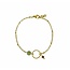 Armband Amazoniet Tijgeroog Edelsteen Goudkleurig
