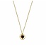 Ketting Tijgeroog Edelsteen Hartje Goudkleurig