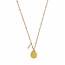 Ketting met Zwangere Vrouw Bedel en Rozenkwarts Goud