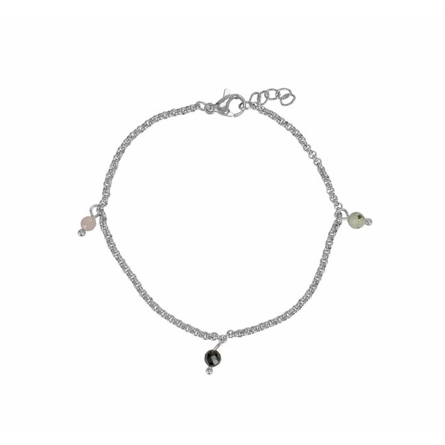 Armband Kunziet Toermalijn Prehniet Zilverkleurig
