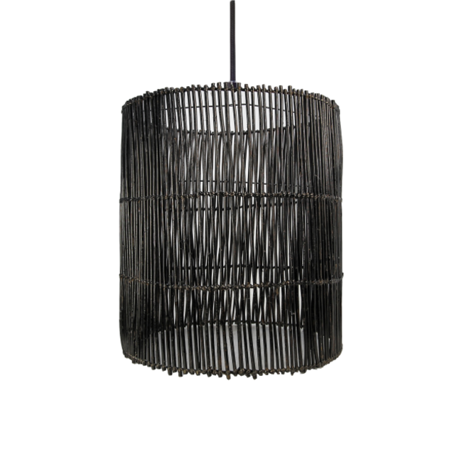 Alanna Hanglamp - ø50x56 cm - Zwart - Rotan