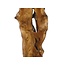 Blair Vensterbank Decoratie Abstract - 35x30x110cm - Bruin/Metaal/Teak