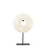 SteenDe Marmeren Disc op Stand - 20x9x35cm - Wit - Marmer