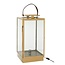 Lantaarn Lamp - Eliza - 31x30x74 cm - Goud - Metaal/Glas