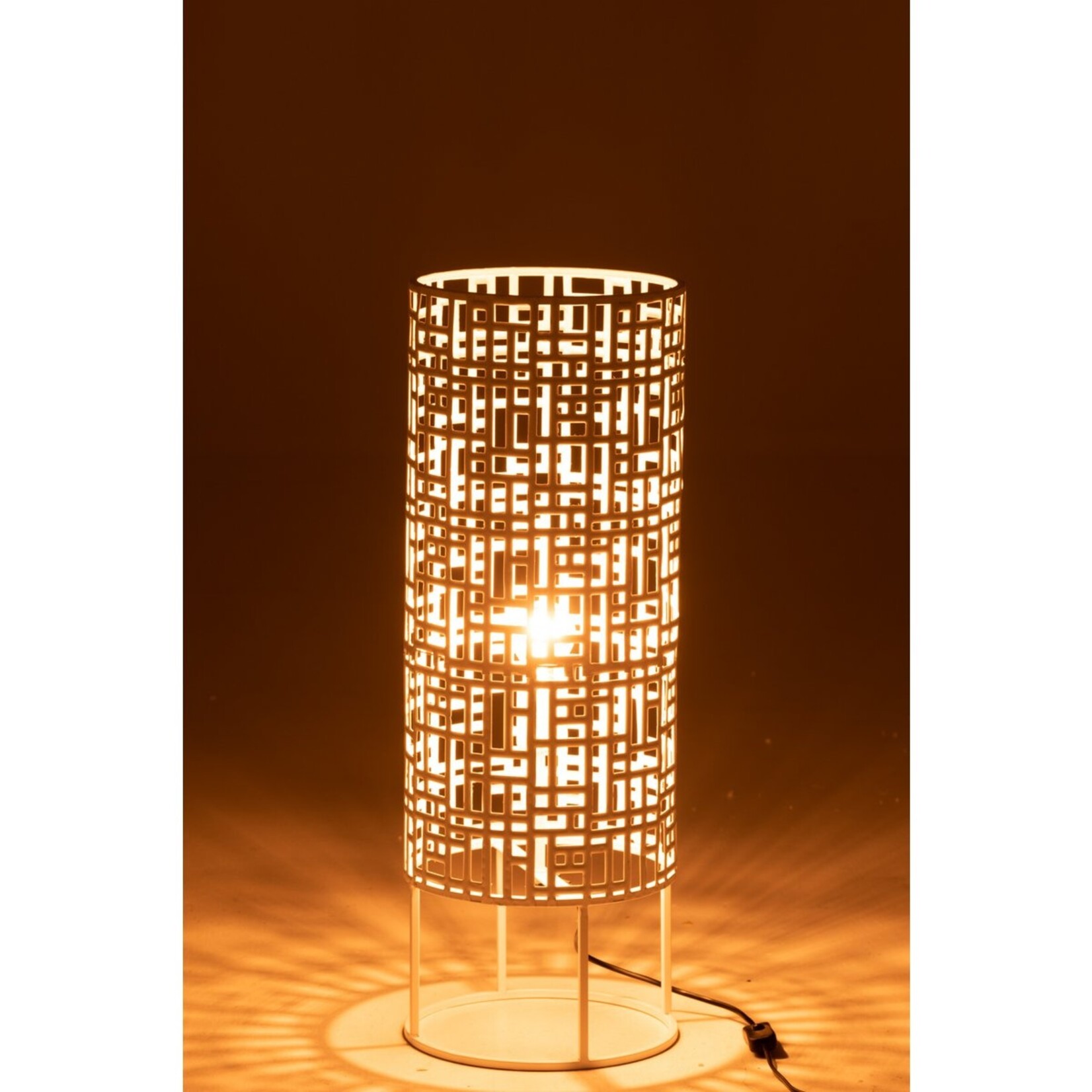 Vloerlamp Zara - 25,5x25,5x70 cm - Wit - Metaal