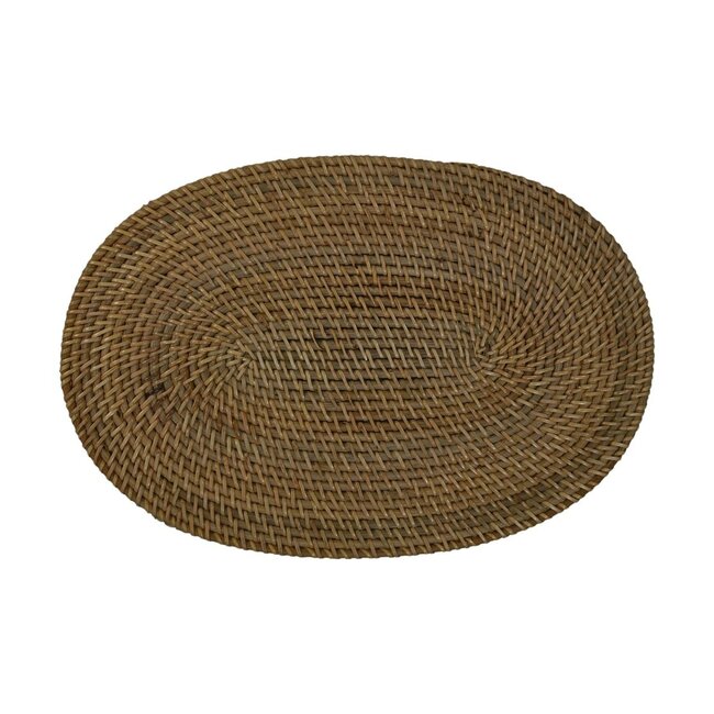 Rocha Placemat set van 4 - 2x45x30cm - Bruin - Rotan