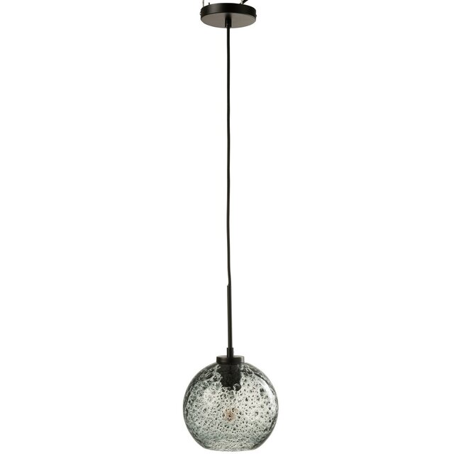 Bailey Hanglamp - ø21x21x162 cm - Grijs - Glas