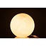 Tafellamp Luna - 29x29x28 cm - Wit/Parel- Glas