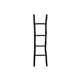 Decoratie Ladder - 45x4x150cm - Zwart - Teak