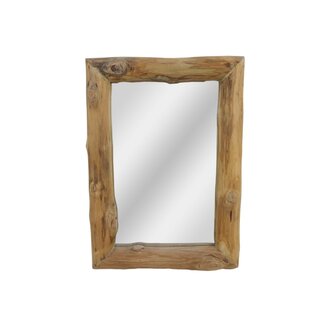 Summer Wandspiegel - 50x70 cm - Bruin - Teakhout