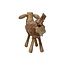 Decor Schaap - 32x32x14cm - Bruin - Teak/Geitenhuid