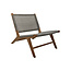 Eve Loungestoel - 65x80x66 cm - Ivoor - Teak/Bananenblad