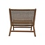 Eve Loungestoel - 65x80x66 cm - Abaca - Teak/Bananenblad