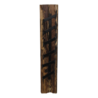 Rivera Wand Wijnrek - 20x17x102 cm - Bruin - Spoorhout