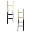 Decoratie Ladder - Set van 2 - 45x4x150 cm - Bruin/Zwart - Teak