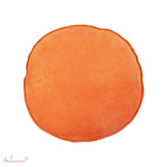 Imbarro Sierkussen Rond Lala - ø45cm - Oranje - Katoen/Velvet