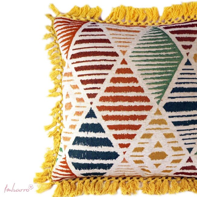 Imbarro Sierkussen Olive - 50x50 cm - Multi - Katoen/Polyester