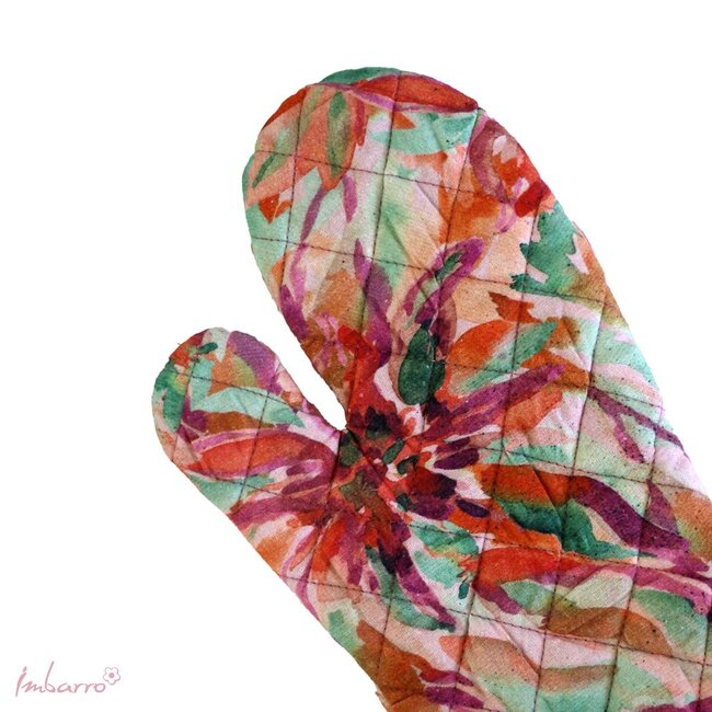 Ovenwanten Anemone - Set van 2 - Multi - Katoen