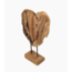 Hart Vensterbank Decoratie - 28x9x42cm - Bruin - Teak