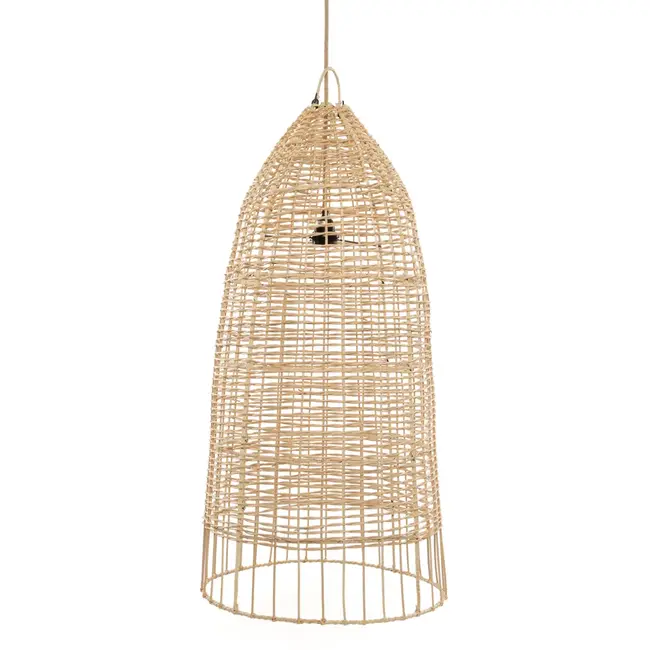 De Elba Hanglamp - 45x45x90cm - Naturel - Rotan
