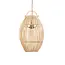 De Zuri Hanglamp/Vloerlamp - 25x25x38cm - Naturel - Rotan