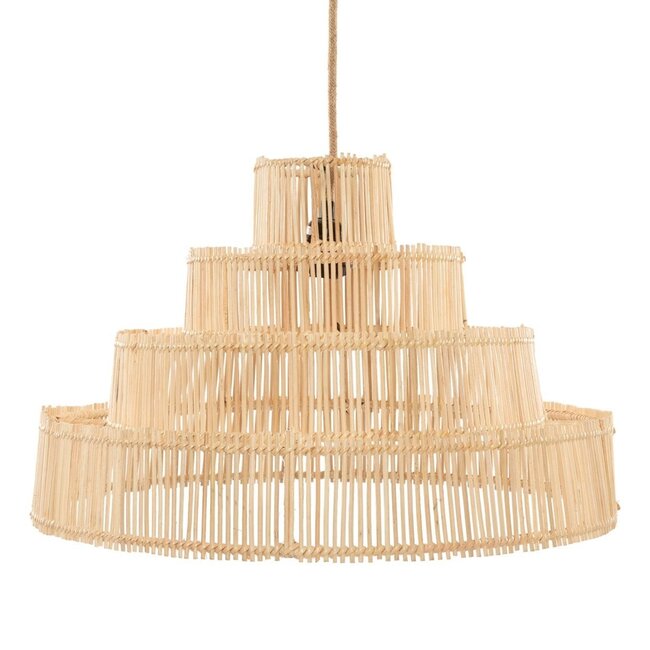 De Wedding Cake Hanglamp - 51x51x32cm - Naturel - Rotan