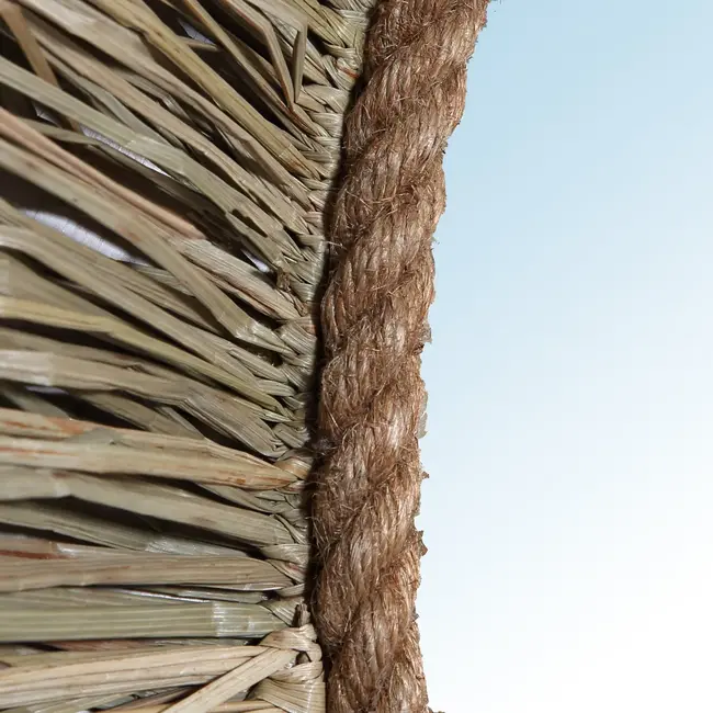 De St Barth Spiegel - 65x65 cm - Naturel - Gras