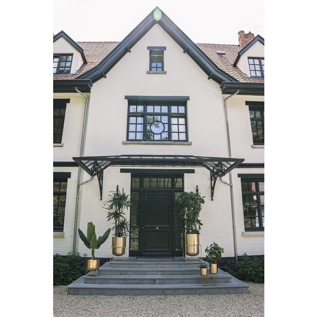 De Messing Plantenbak op Voet - 38x41cm - Aluminium