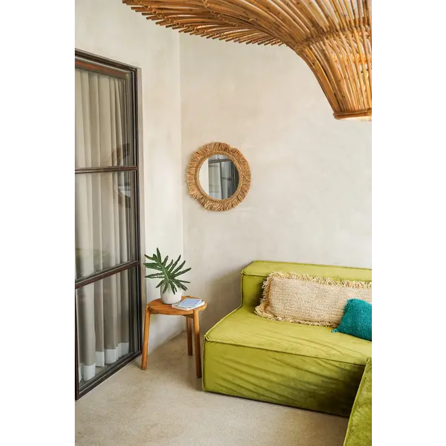 De Tahiti Spiegel - ø60cm - Naturel - Raffia
