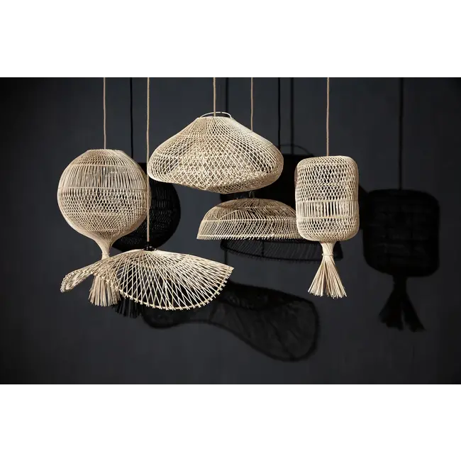 De Wonton Hanglamp/Vloerlamp - 50x80cm - Naturel - Rotan