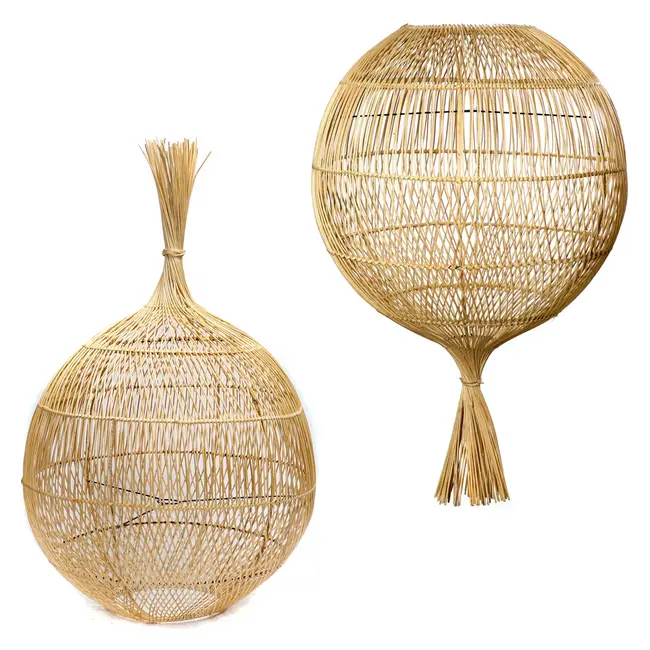De Wonton Hanglamp/Vloerlamp - 50x80cm - Naturel - Rotan