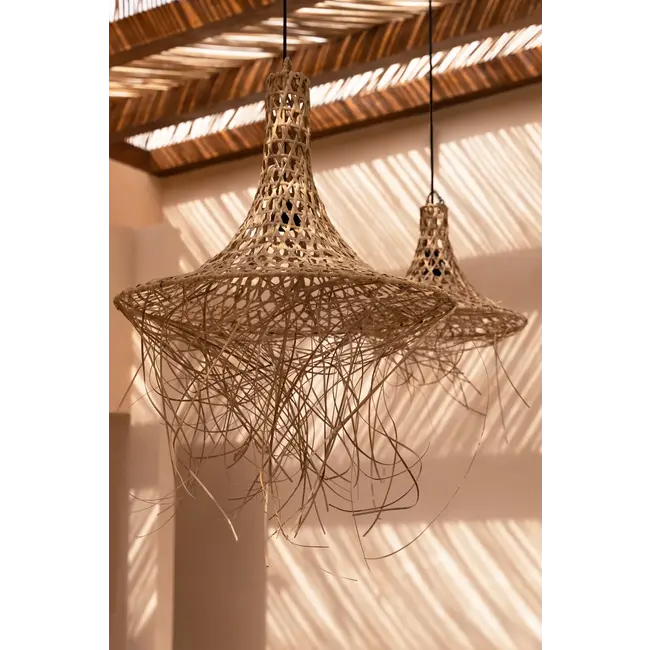 De Mykonos Hanglamp - ø60x45cm - Naturel - Rotan