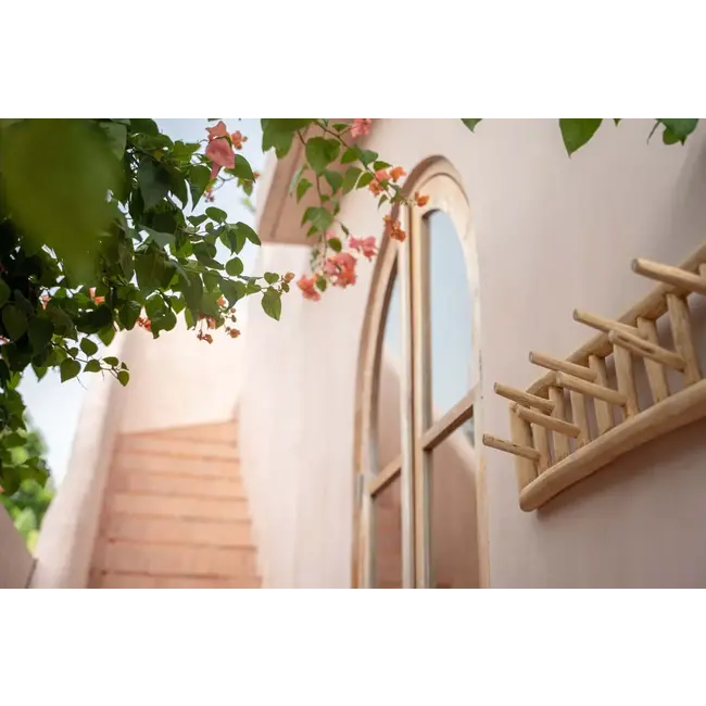 De Island Kapstok - 70x12x20cm - Naturel - Teakhout