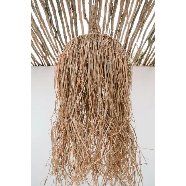 De Honolulu Hanglamp - 70x70x150 cm - Naturel - Raffia/Rotan